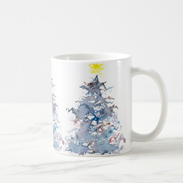 Christmas Tree Mug, blue Coffee Mug (Right)
