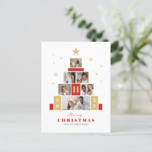 Christmas Tree multiple modern Photo Holiday Card