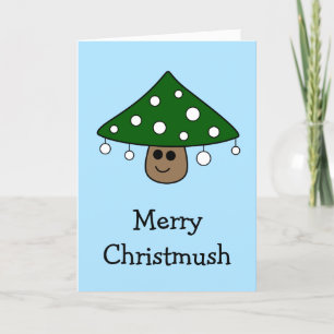 Christmas Tree Mushroom Card