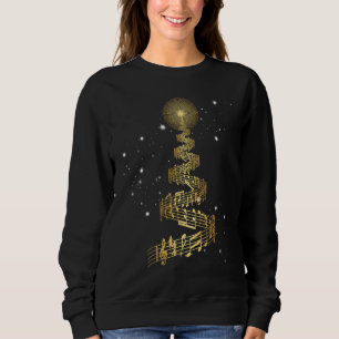 Christmas Tree Music Notes Musical Christmas Carol Sweatshirt