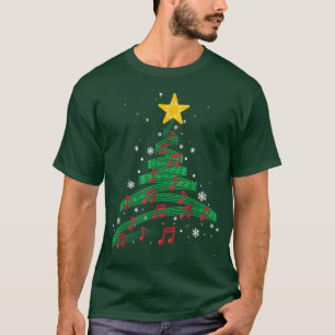 Christmas Tree Music Notes Musical Christmas Carol T-Shirt