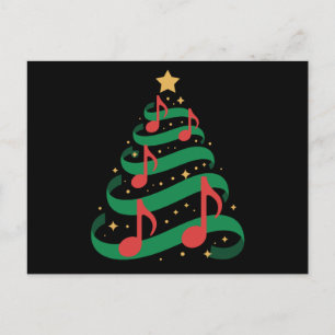 Christmas Tree Music Notes Star Xmas Melody