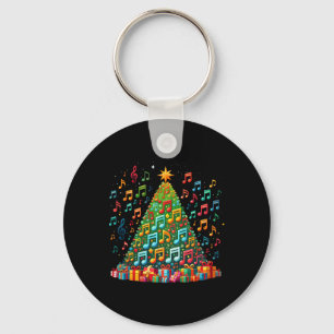 Christmas Tree Musical Note Music Teacher Musician Key Ring