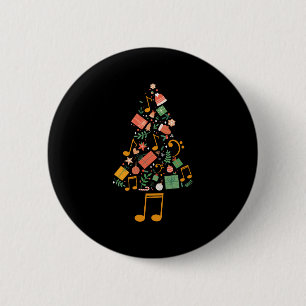 Christmas Tree Musician Composer Music Director 6 Cm Round Badge