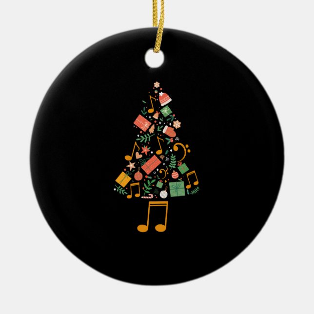Christmas Tree Musician Composer Music Director Ceramic Ornament (Front)