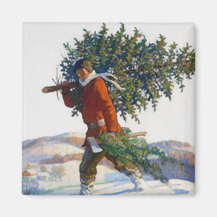 Christmas Tree N.C. Wyeth Magnet