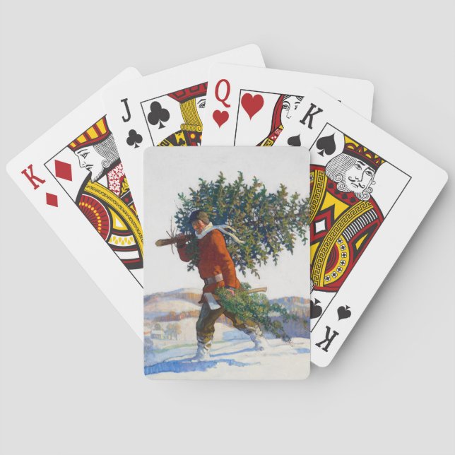 Christmas Tree |  N.C. Wyeth Playing Cards (Back)