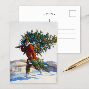 Christmas Tree N.C. Wyeth Postcard