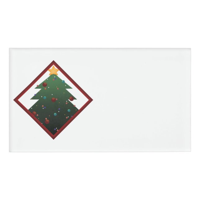 Christmas Tree Name Tag (Front)