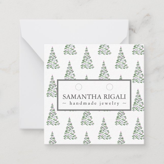 Christmas Tree Necklace Earrings Display Card (Front)