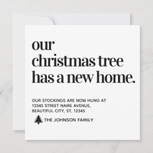 Christmas Tree New Home We've Moved Holiday Moving Announcement
