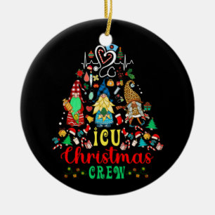 Christmas Tree NICU Nurse Doctor Neonatal Squad Ceramic Ornament