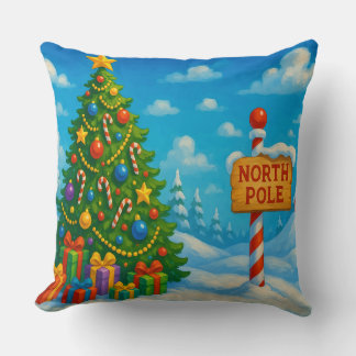Christmas Tree North Pole Pillow