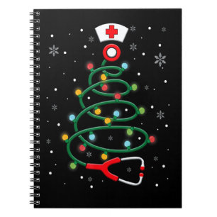 Christmas Tree Nursing Nurse RN LPN Squad Xmas Notebook