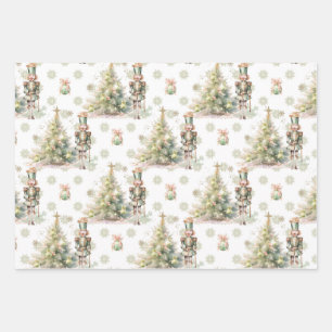 Christmas Tree Nutcracker  Wrapping Paper Sheet