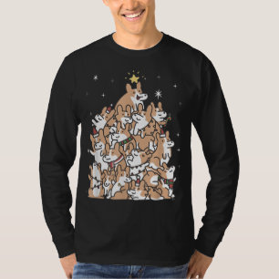 Christmas Tree Of Corgi Dog Breed Merry Xmas Light T-Shirt