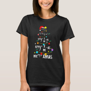 Christmas Tree Of Equations Math Nerd Science Teac T-Shirt