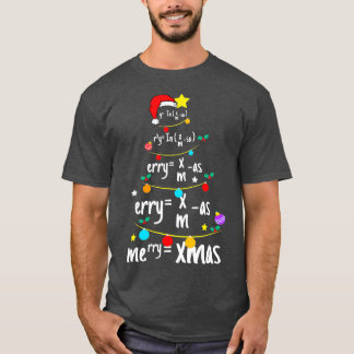 Christmas Tree of Equations Math Nerd Science Teac T-Shirt