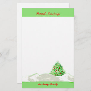 Christmas Tree of Hearts Stationery