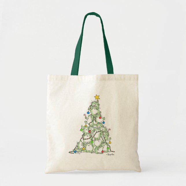Christmas Tree of Kitties by Sandra Boynton Tote Bag (Front)