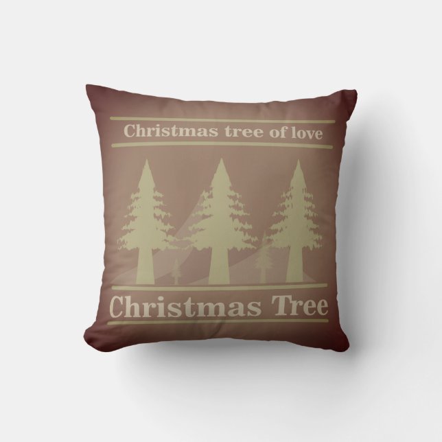 christmas tree of love Throw Pillow (Front)