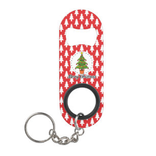 Christmas Tree on Red Pines Pattern - Merry Xmas