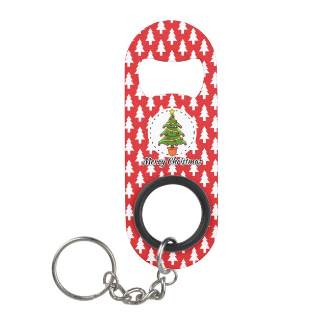 Christmas Tree on Red Pines Pattern - Merry Xmas (Front)