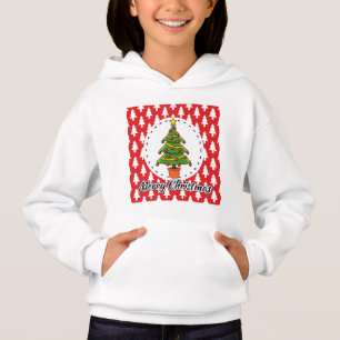 Christmas Tree on Red Pines Pattern - Merry Xmas