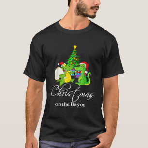 Christmas Tree on the Bayou Cajun Christmas Pajama T-Shirt
