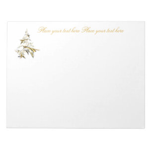 Christmas Tree on White 001 Notepad