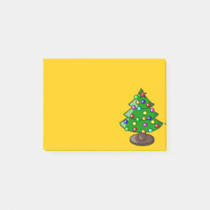 Christmas Tree on Yellow Post It Note
