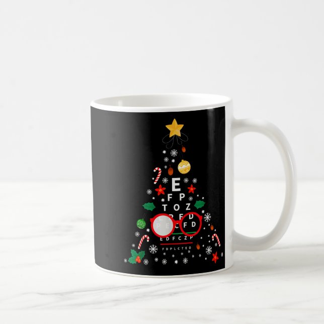 Christmas Tree Optician Optometrist _ Merry Xmas N Coffee Mug (Right)