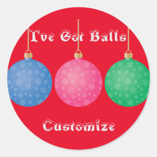 Christmas Tree Ornament Balls Thunder_Cove Classic Round Sticker