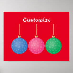 Christmas Tree Ornament Balls Thunder_Cove Poster