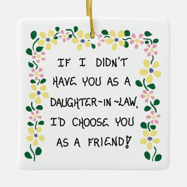 Christmas Tree Ornament - Daughter-in-Law Gift (Front)