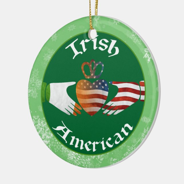 Christmas Tree Ornament Irish American Claddagh (Left)