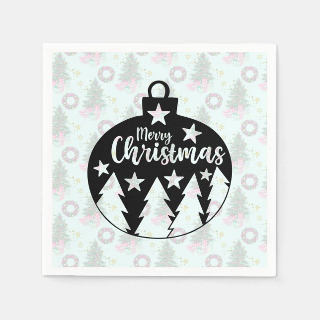 Christmas Tree Ornament Napkin (Front)
