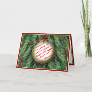 Christmas Tree Ornament Photo Frame Holiday Card