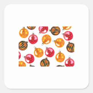 Christmas Tree Ornaments  28 Square Sticker