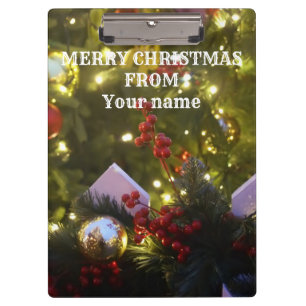 Christmas tree ornaments clipboard