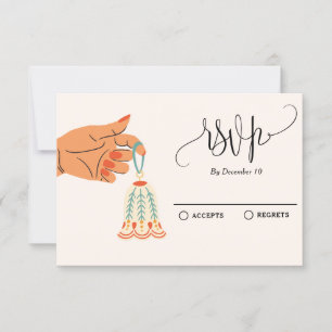 Christmas tree ornaments decoration RSVP card