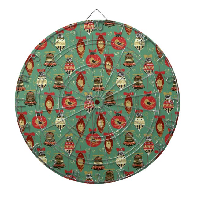 Christmas Tree Ornaments Pattern Dartboard (Front)