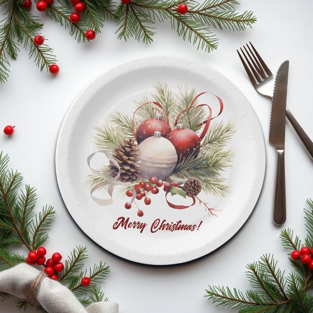 Christmas Tree Ornaments Pine Cones Paper Plate (Creator Uploaded)