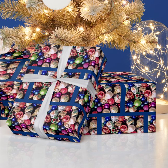 CHRISTMAS TREE ORNAMENTS wrapping paper (Holidays)