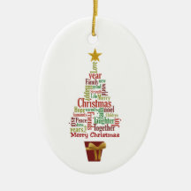 Christmas Tree  Oval Ornament