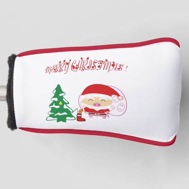 Christmas tree paper placemat golf head cover (Front)