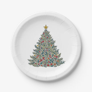 Christmas tree paper plate