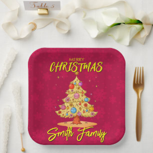 Christmas Tree Paper Plate