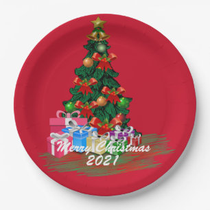 Christmas Tree Paper Plate