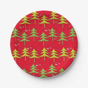 Christmas Tree Party Paper Plate